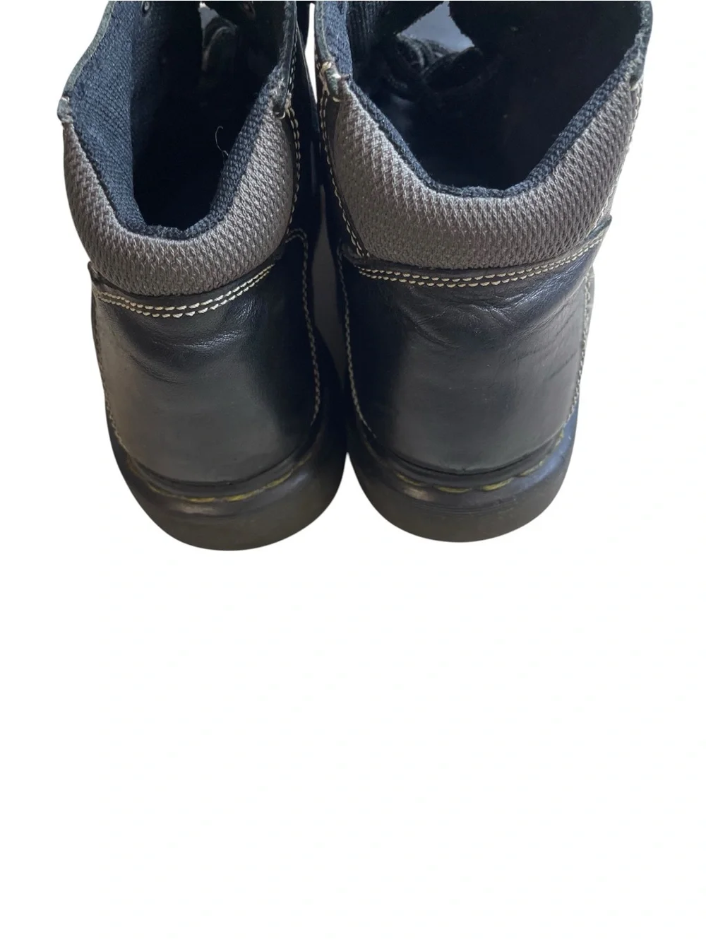 Dr. Martens Black Leather Lace-Up Ankle Boots Vtg work line 11011